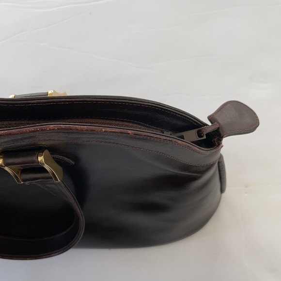 Mark Cross Brown Leather dome satched bag Vintage - Picture 4 of 13